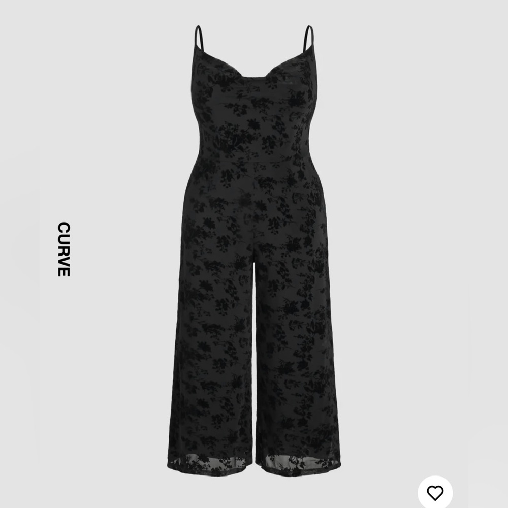 Cider Curve cowl neck wide leg jumpsuit